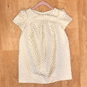 NWT Bonpoint Girls Size 6 Polka Dot Metallic Dress
